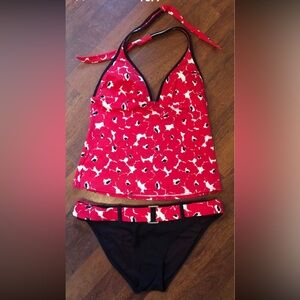 Victoria's Secret Red and Black tankini